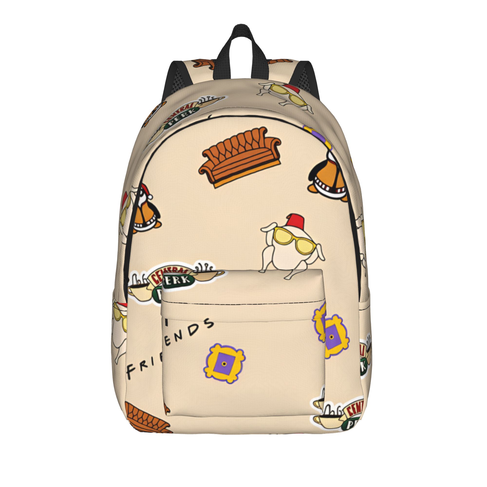 Interior Design University In China - Friends Hybrid Sitcom Doodle Print Backpack