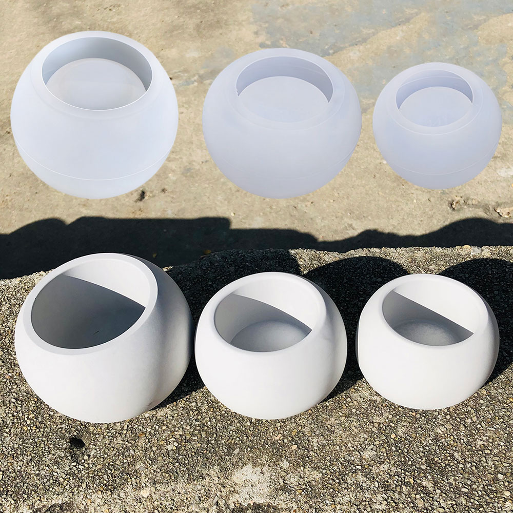 3pcs Round Flower Pot Silicone - Terrazzo Pot Cement incelemesi ve fiyatı
