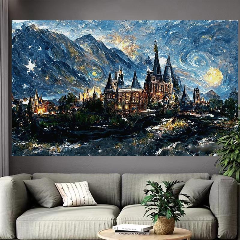 Castle Lake Wall Tapestry Fant - Interior Design Poster incelemesi ve fiyatı