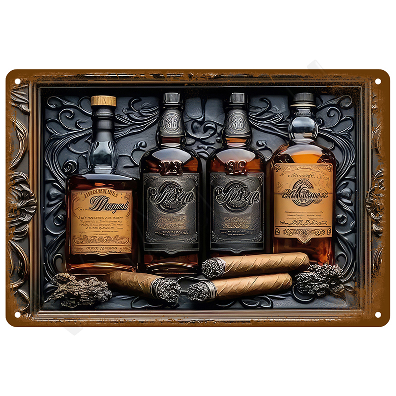 Vintage Bar Metal Signs Bathro - Interior Design Poster incelemesi ve fiyatı