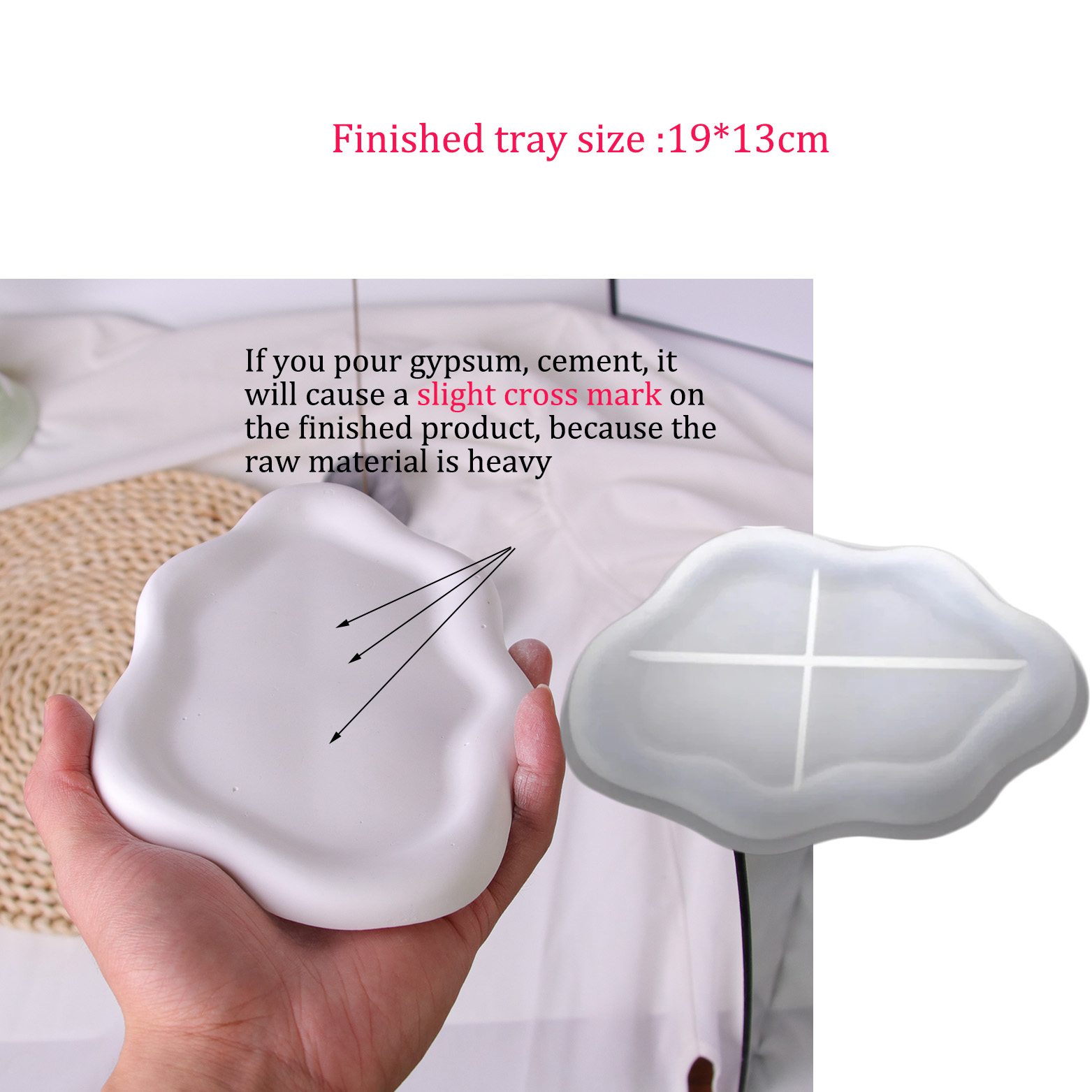Cloud Tray Silicone Molds for  - Terrazzo Pot Cement incelemesi ve fiyatı