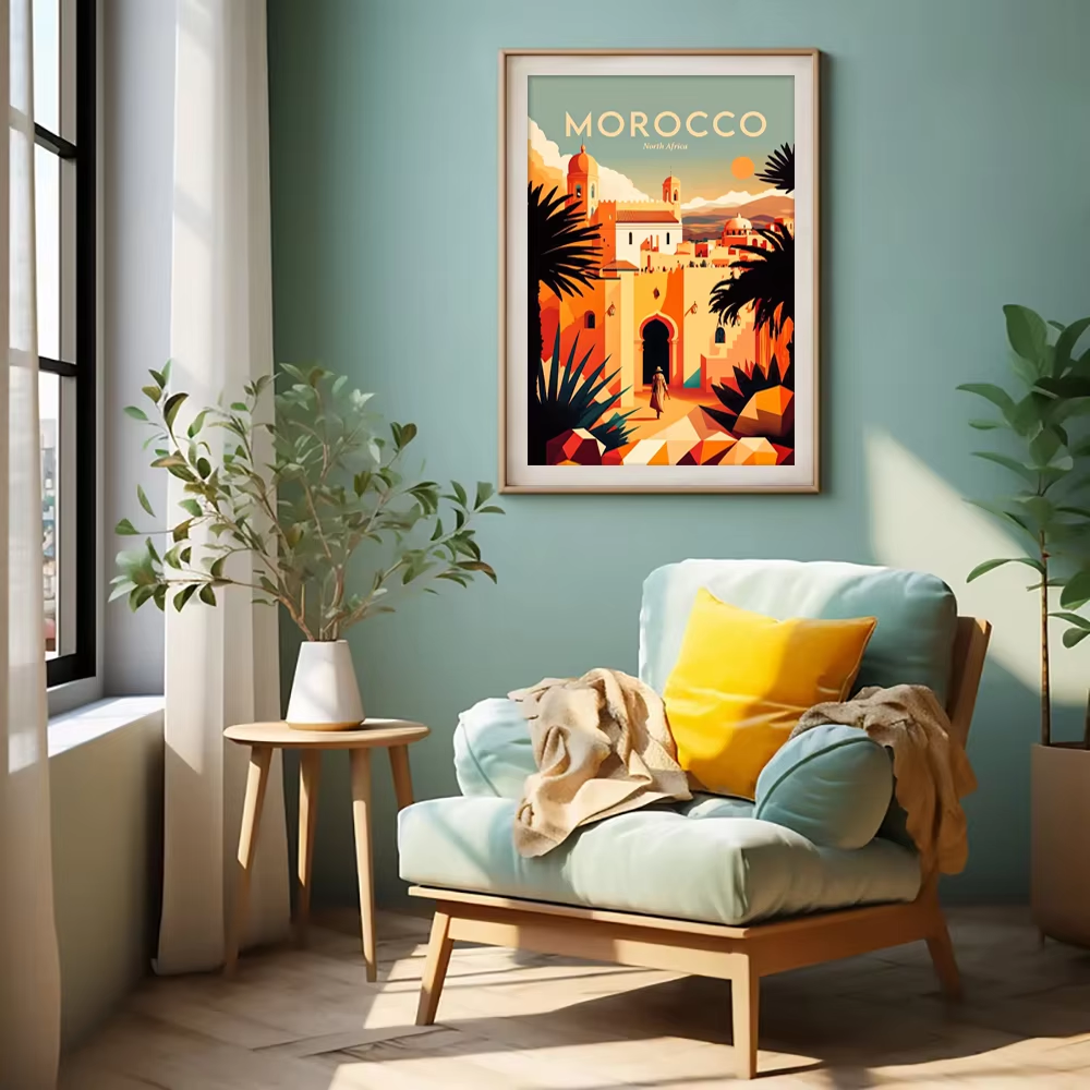 Retro Futuristic Beachside Pal - Interior Design Poster incelemesi ve fiyatı