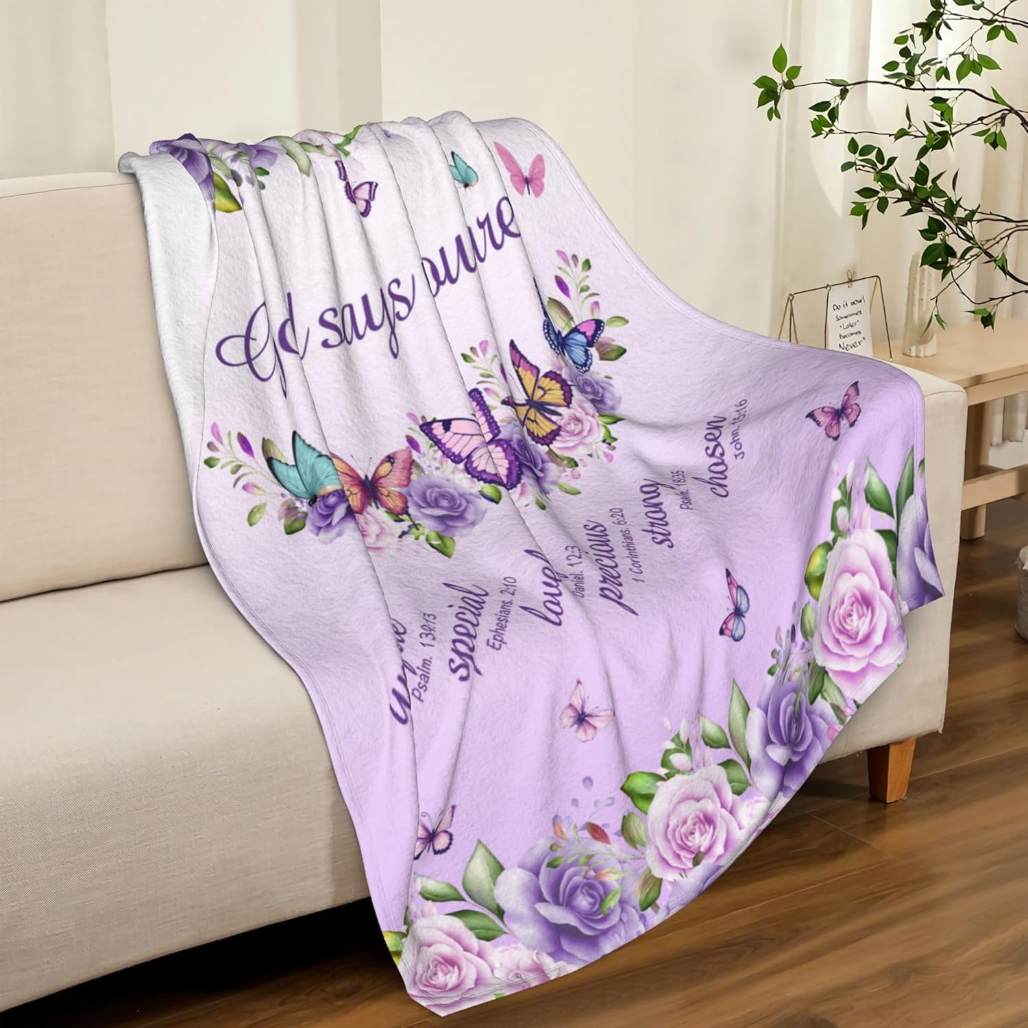 Purple Roses Butterflies Faith - Interior Design Quotes incelemesi ve fiyatı