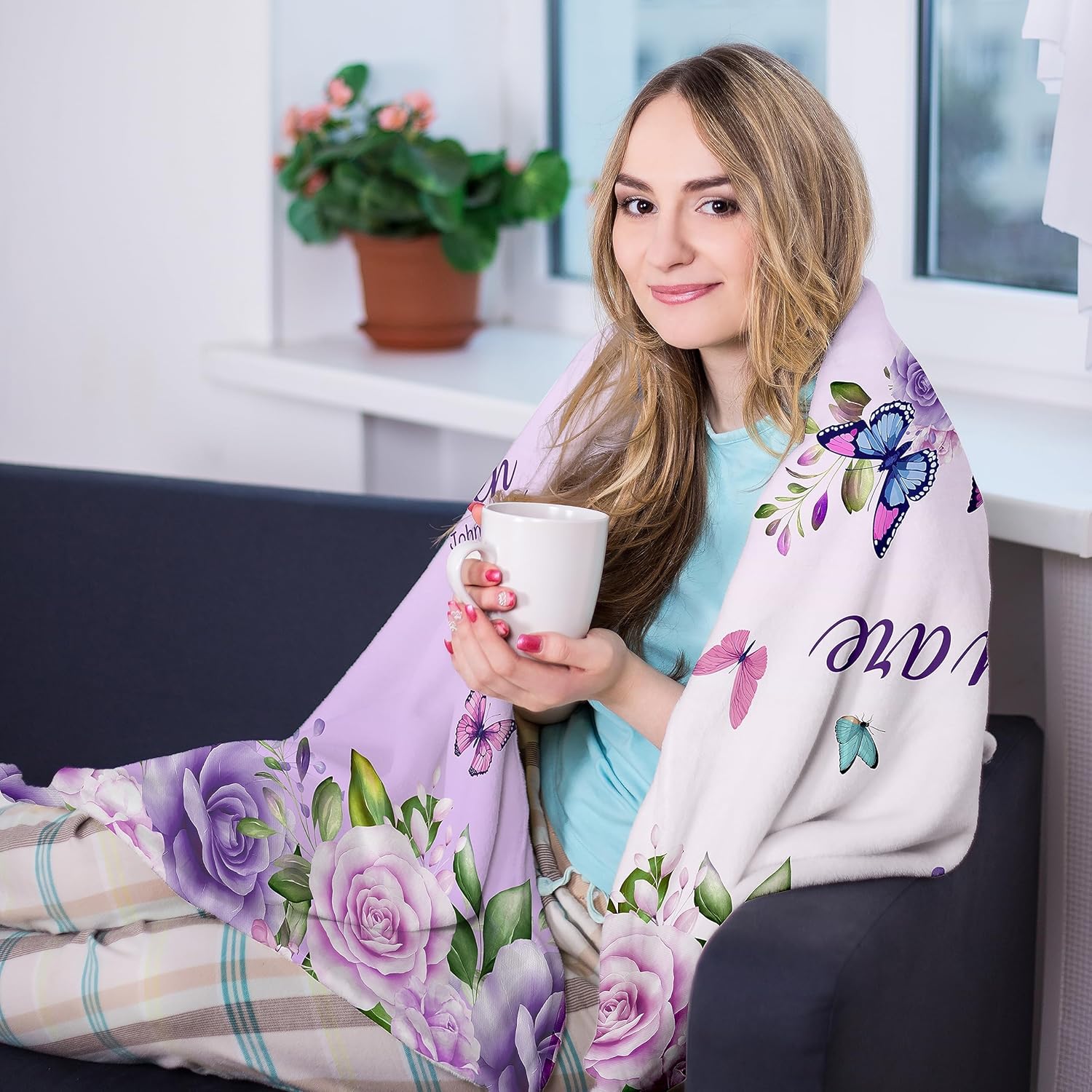 Purple Roses Butterflies Faith - Interior Design Quotes incelemesi ve fiyatı
