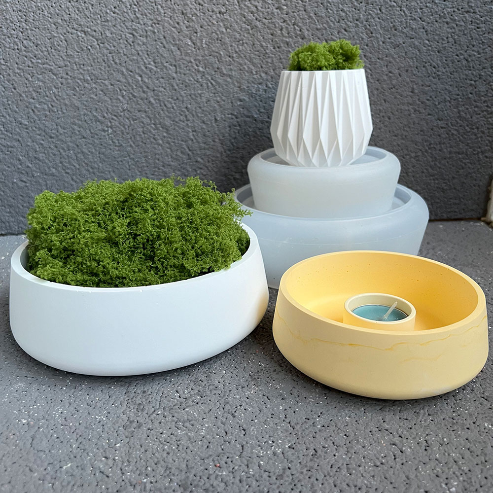 Concrete Bowl Silicone Mold DI - Terrazzo Pot Cement incelemesi ve fiyatı
