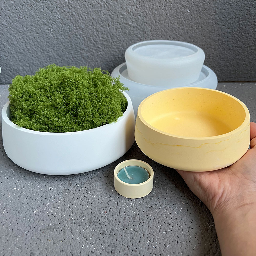 Concrete Bowl Silicone Mold DI - Terrazzo Pot Cement incelemesi ve fiyatı