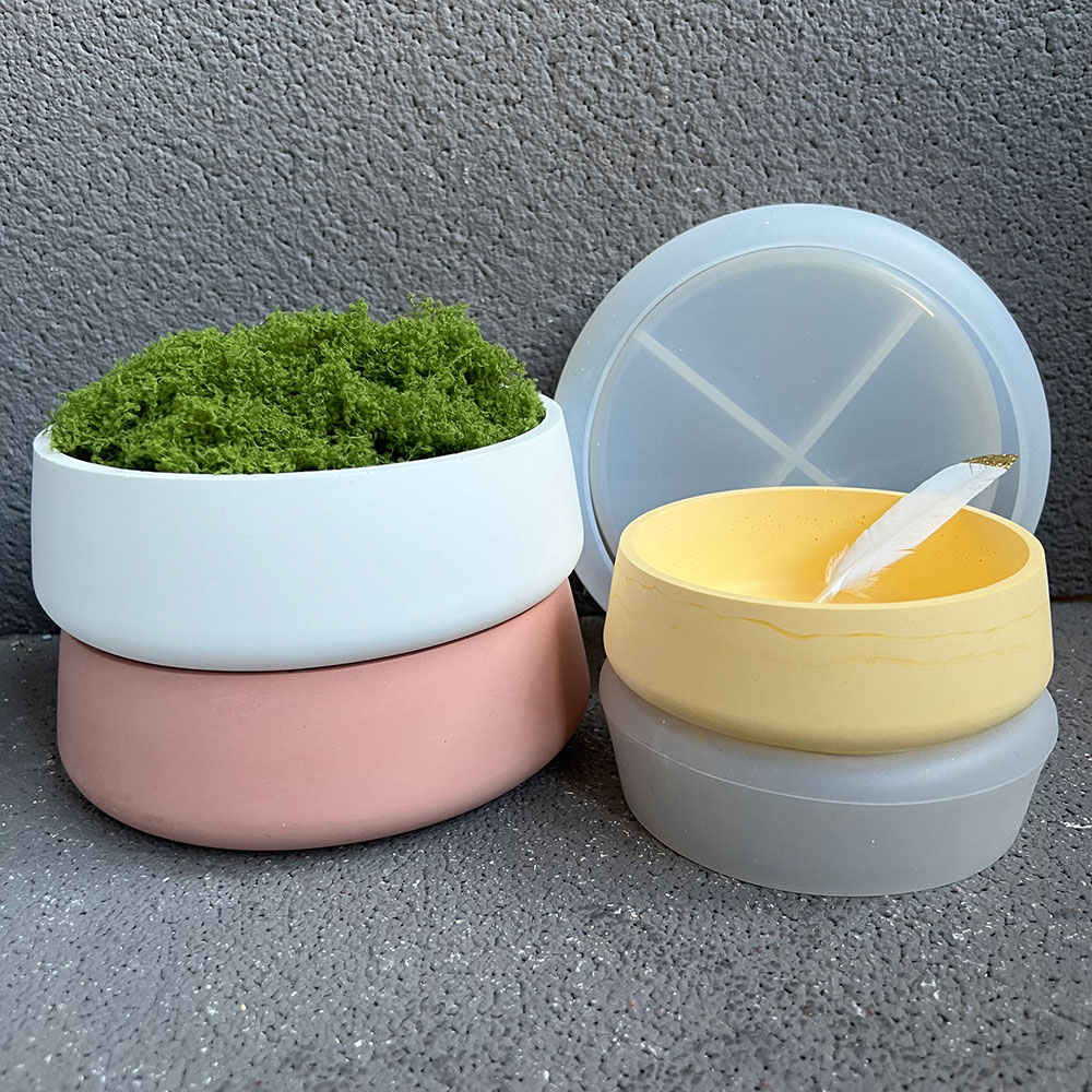 Concrete Bowl Silicone Mold DI - Terrazzo Pot Cement incelemesi ve fiyatı