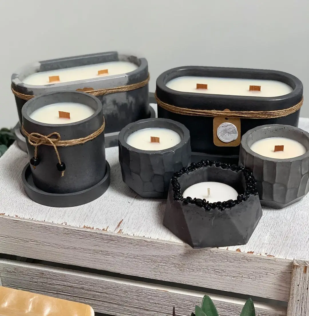 Concrete Candle Cup Vessel Sil - Terrazzo Pot Cement incelemesi ve fiyatı