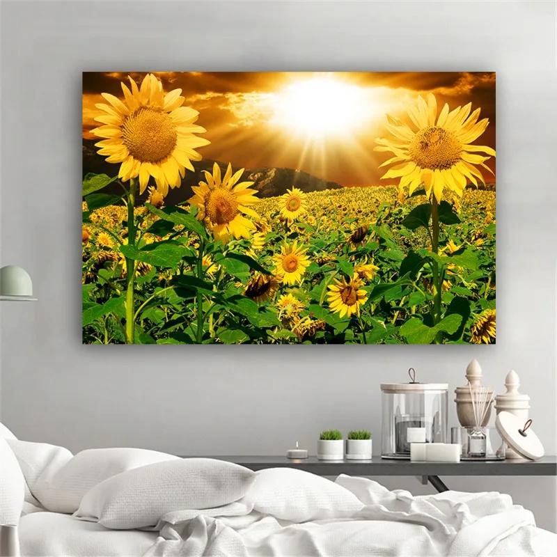 Sunflower Landscape Canvas Art - Interior Design Poster incelemesi ve fiyatı