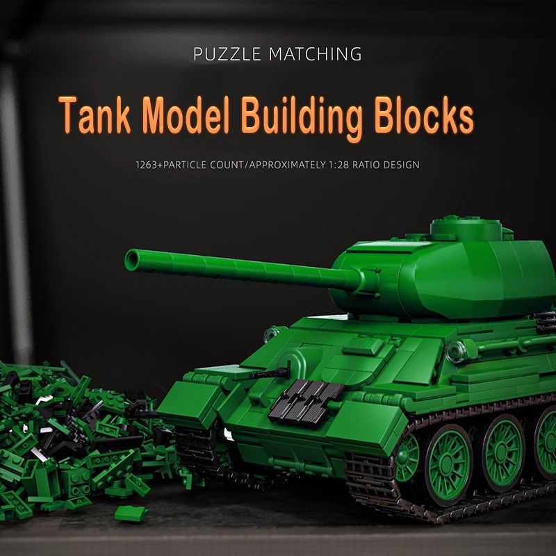T34-85 Tank Model Kit - 1263PC - Interior Design And Build incelemesi ve fiyatı