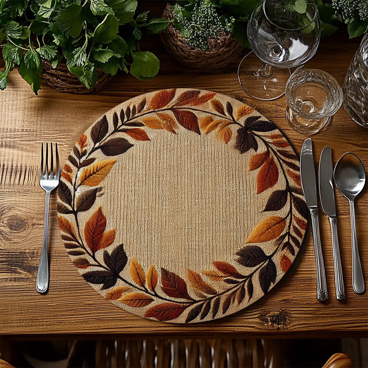 VIKAMA 4PCS Autumn Leaf Wreath - Interior Design Kitchen incelemesi ve fiyatı