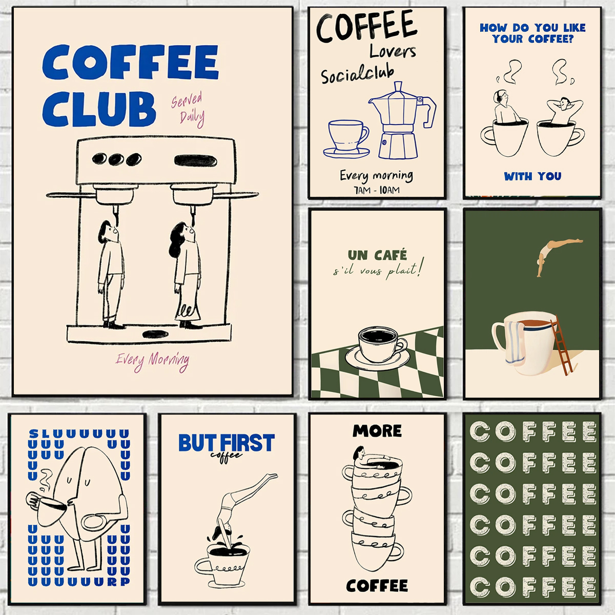 Abstract Funny Coffee Club Ser - Interior Design Kitchen incelemesi ve fiyatı
