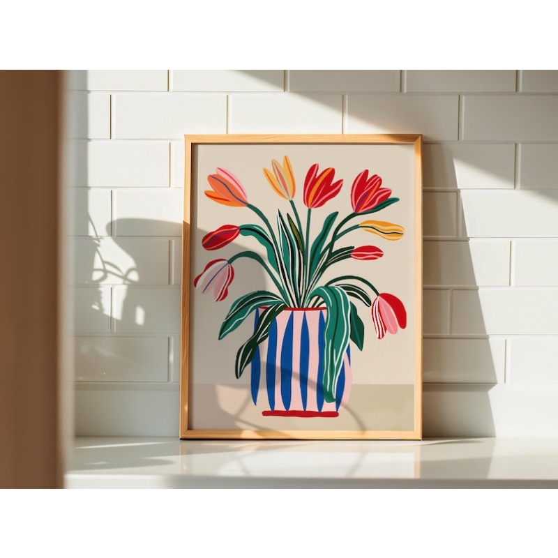 2pcs Tulip Flowers Canvas Wall - Interior Design Kitchen incelemesi ve fiyatı
