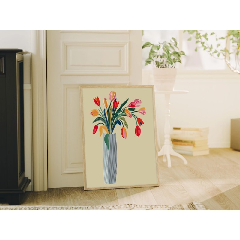 2pcs Tulip Flowers Canvas Wall - Interior Design Kitchen incelemesi ve fiyatı