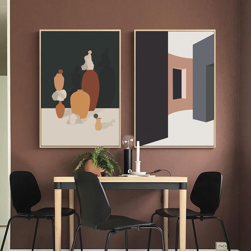 Retro Morandi Building Canvas  - Interior Design And Build incelemesi ve fiyatı